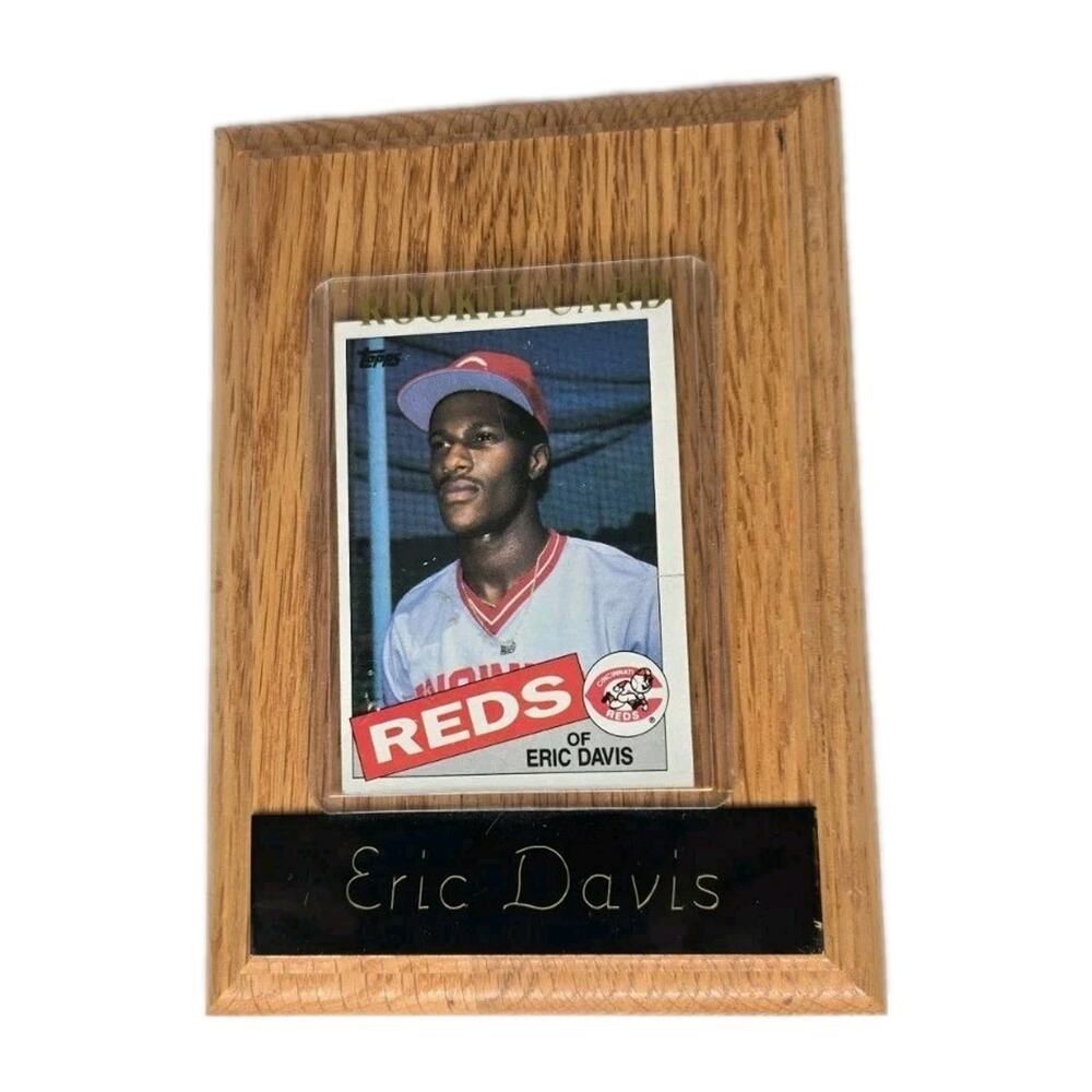 ERIC DAVIS 1985 Topps #627 RC Rookie Cincinnati Reds Custom Plaque